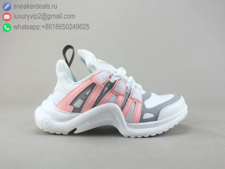 LV ARCH LIGHT WHITE GREY PINK WOMEN SNEAKERS